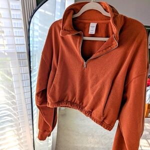 Crop orange sweater